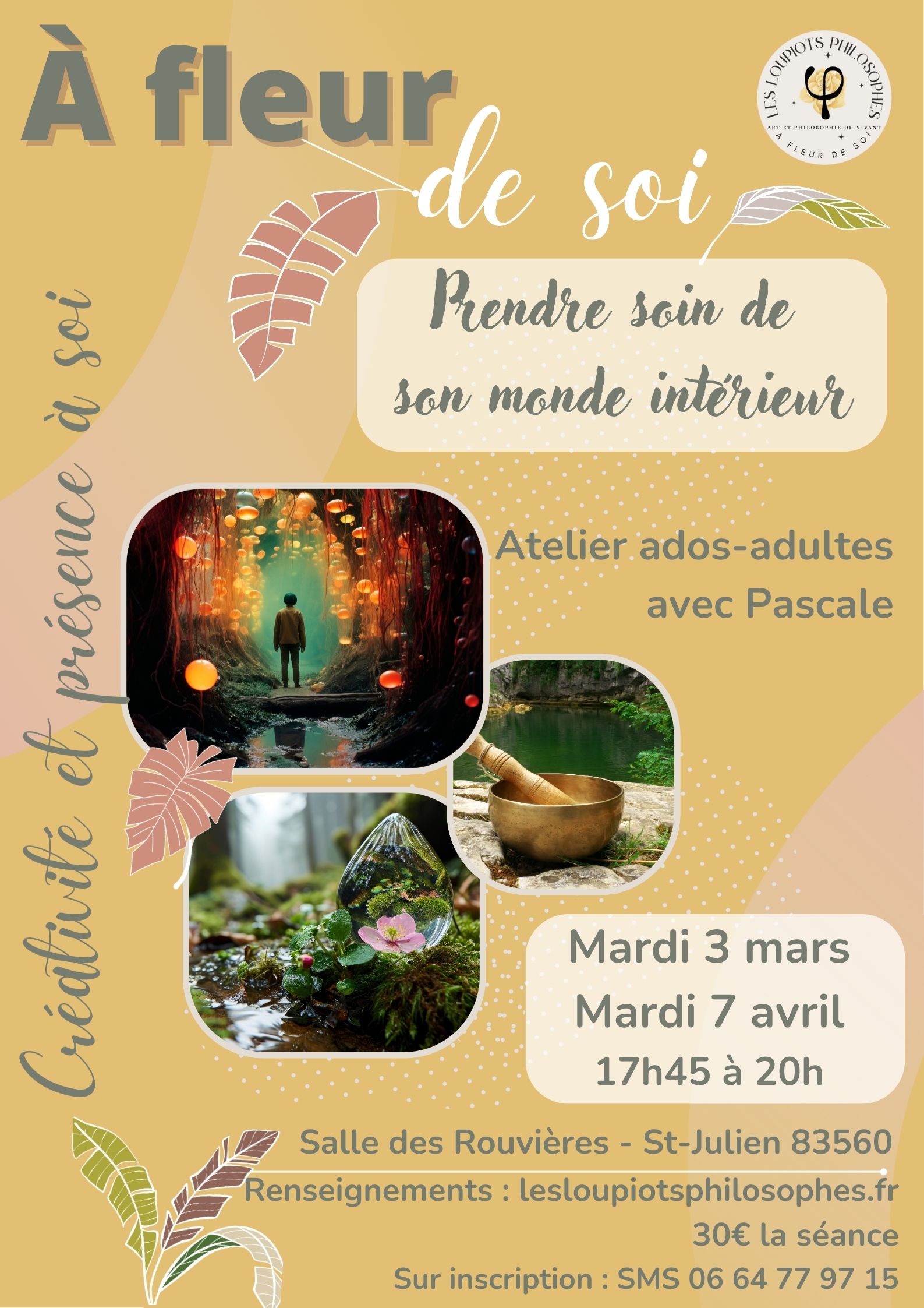 Affiche de l’atelier « Prendre soin de son monde intérieur »